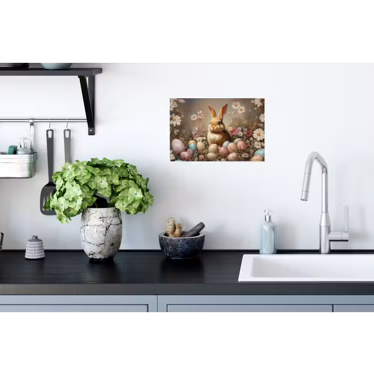 Paashaas - Lente - Paaseieren Muursticker klein -keuken