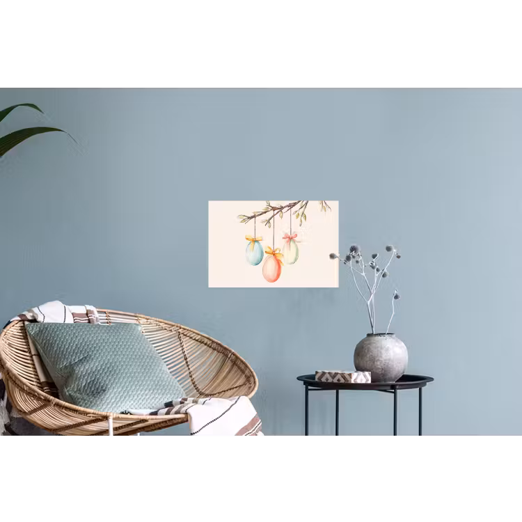 Paastak - Strikje - Eieren Muursticker klein -plant