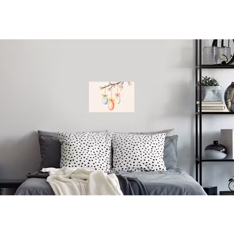 Paastak - Strikje - Eieren Muursticker klein -slaapkamer