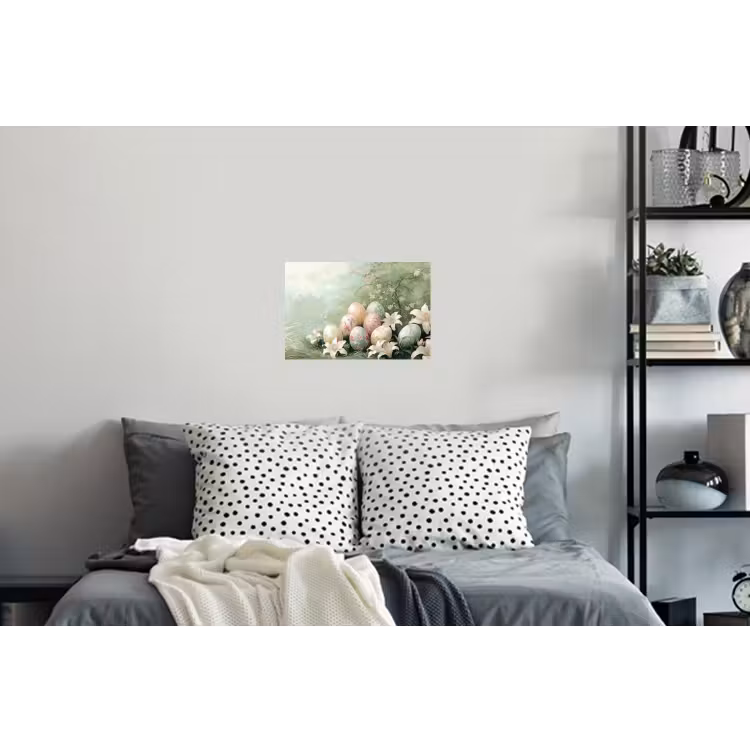 Paaseieren - Pasteltinten - Bloemen Muursticker klein -slaapkamer