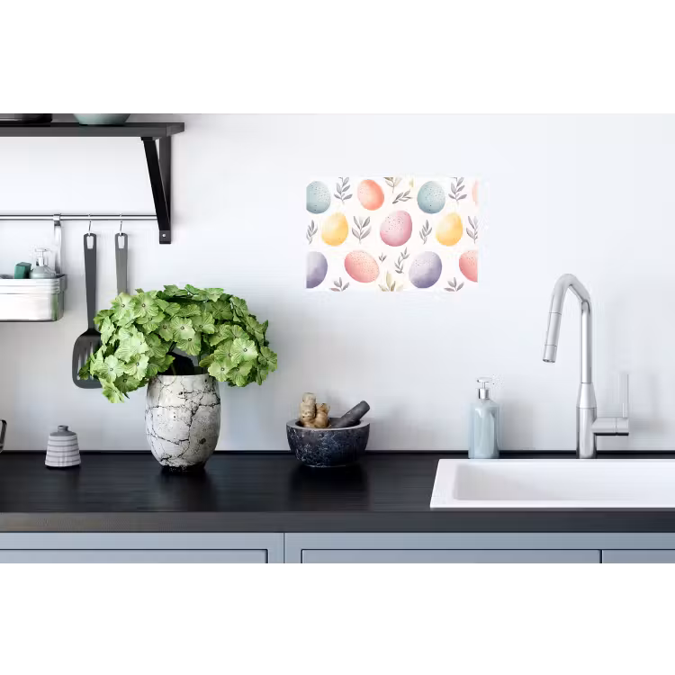Eieren - Kleurrijk - Patroon Muursticker klein -keuken