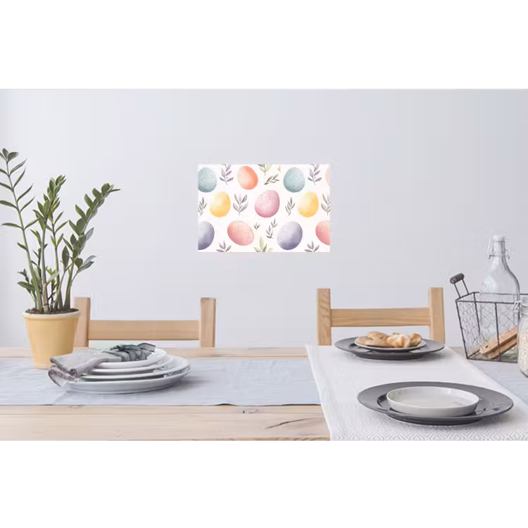 Eieren - Kleurrijk - Patroon Muursticker klein -eettafel