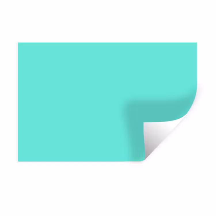 Electric - Cyan - Turkoois Muursticker klein 286 -3d