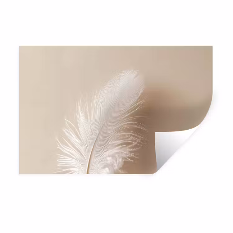 Veer - Minimalistisch - Roze Muursticker klein -3d