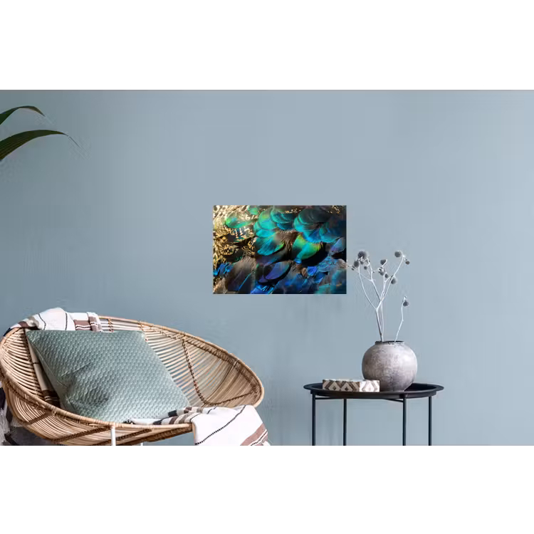 Veren - Pauwveren - Pauw Muursticker klein -plant