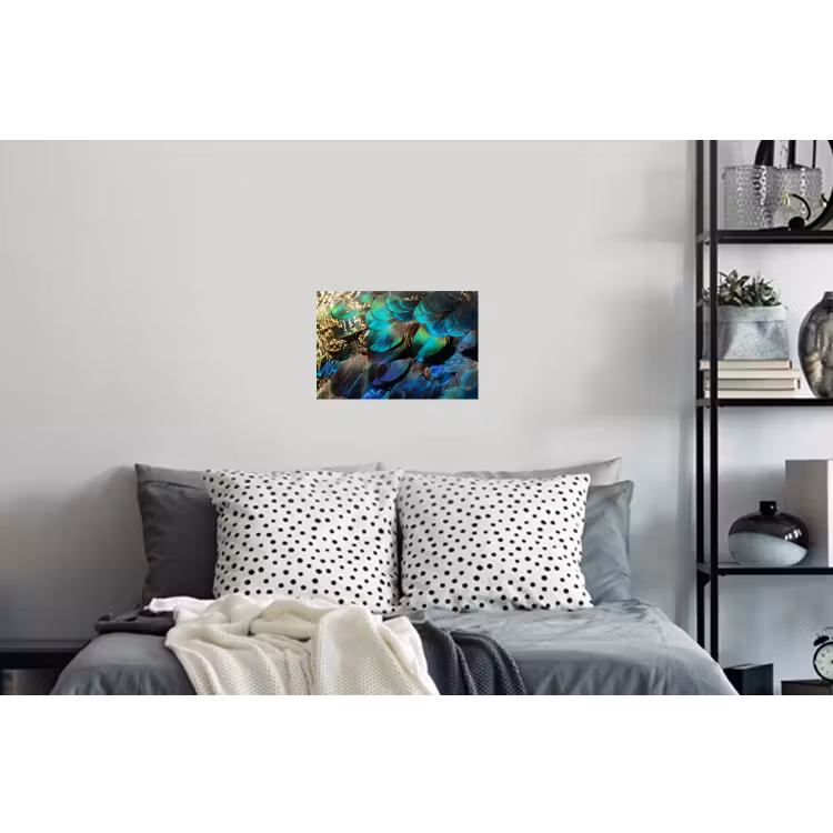 Veren - Pauwveren - Pauw Muursticker klein -slaapkamer