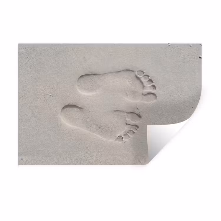 Voeten - Afdrukken - Zand Muursticker klein -3d
