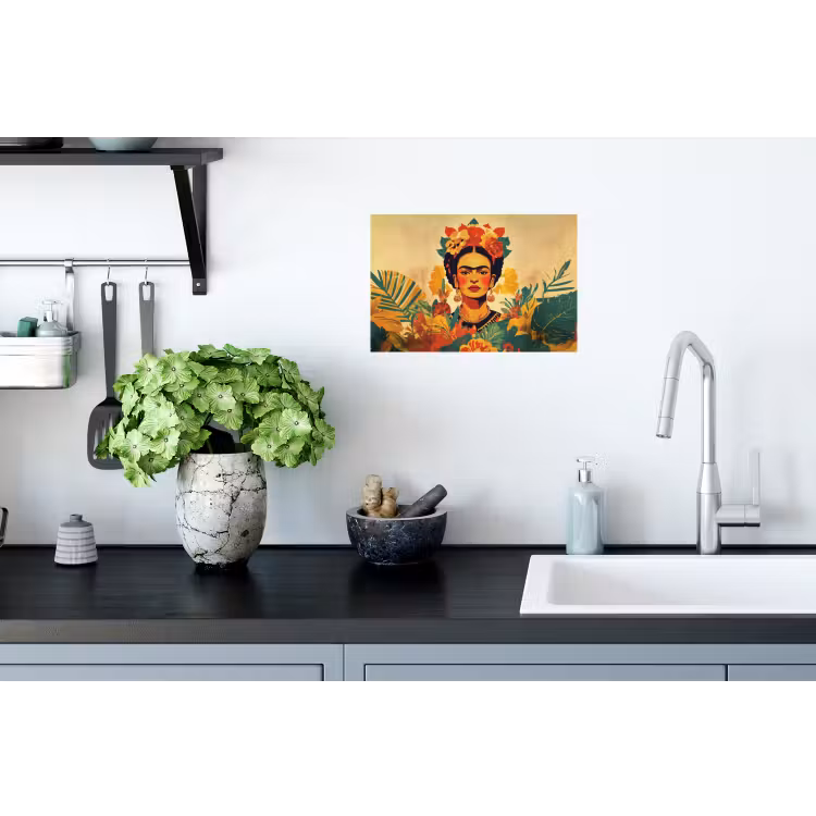 Vrouwelijk - Bloemen - Sieraden Muursticker klein -keuken