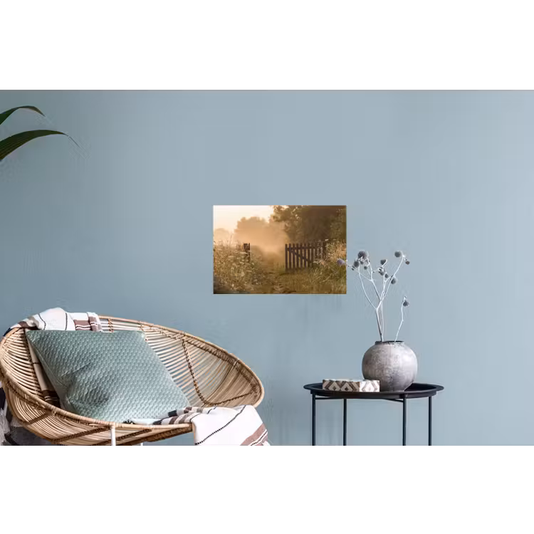 Hek - Natuur - Mist - Veld Muursticker klein -plant