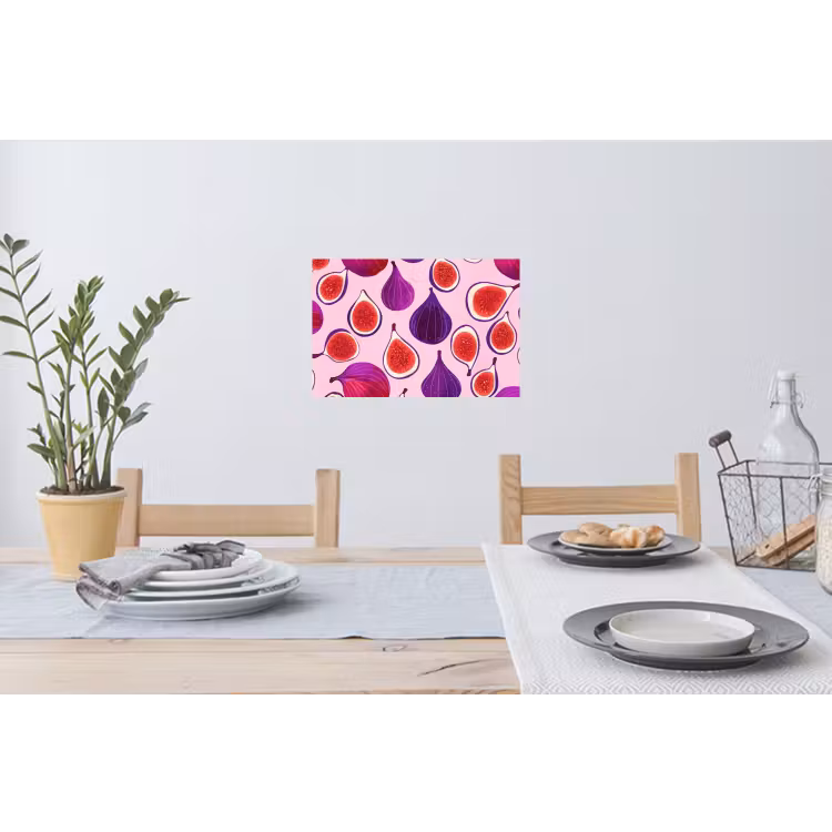 Vijgen - Roze - Paars Muursticker klein -eettafel