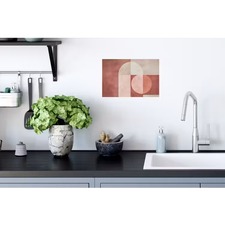 Figuren - Abstract - Roze Muursticker klein -keuken