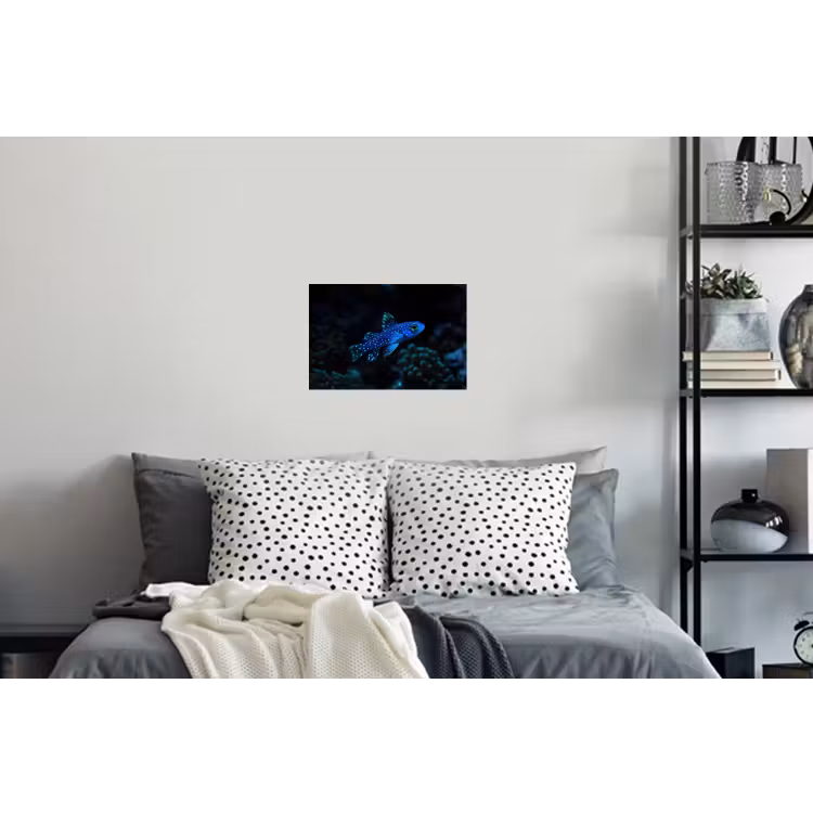 Vis - Stippen - Koraal - Blauw Muursticker klein -slaapkamer