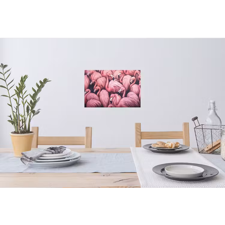 Flamingo - Roze - Dieren Muursticker klein -eettafel