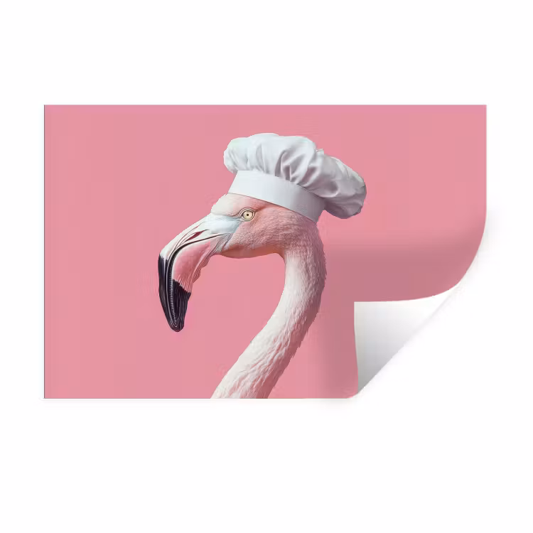 Flamingo - Roze - Koksmuts - Vogel Muursticker klein -3d