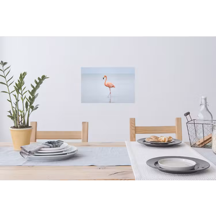 Flamingo - Zee - Roze Muursticker klein -eettafel