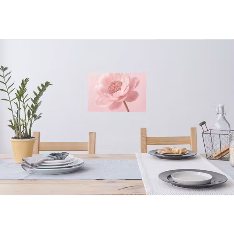 Bloem - Pioenroos - Roze Muursticker klein -eettafel