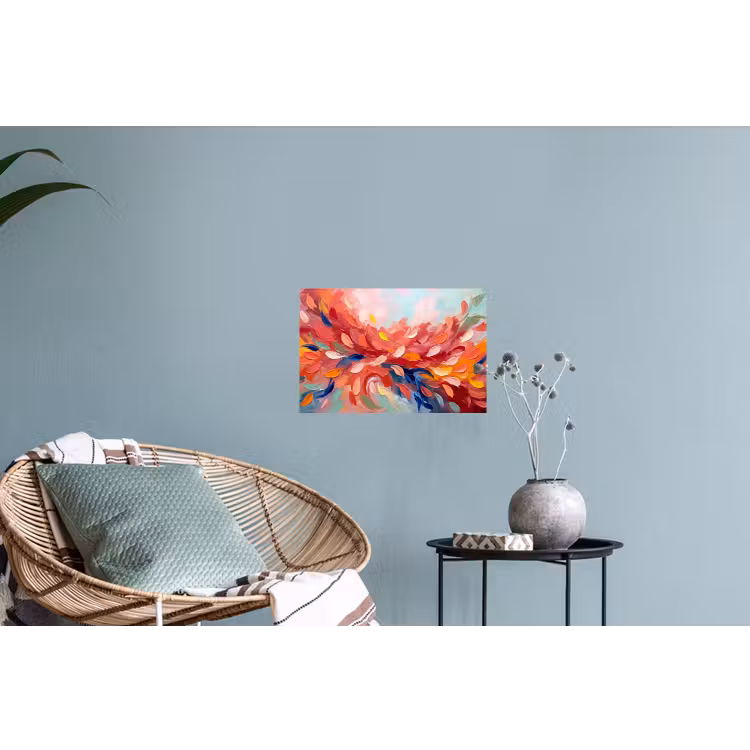 Bloemen - Abstract - Kunst - Modern Muursticker klein -plant