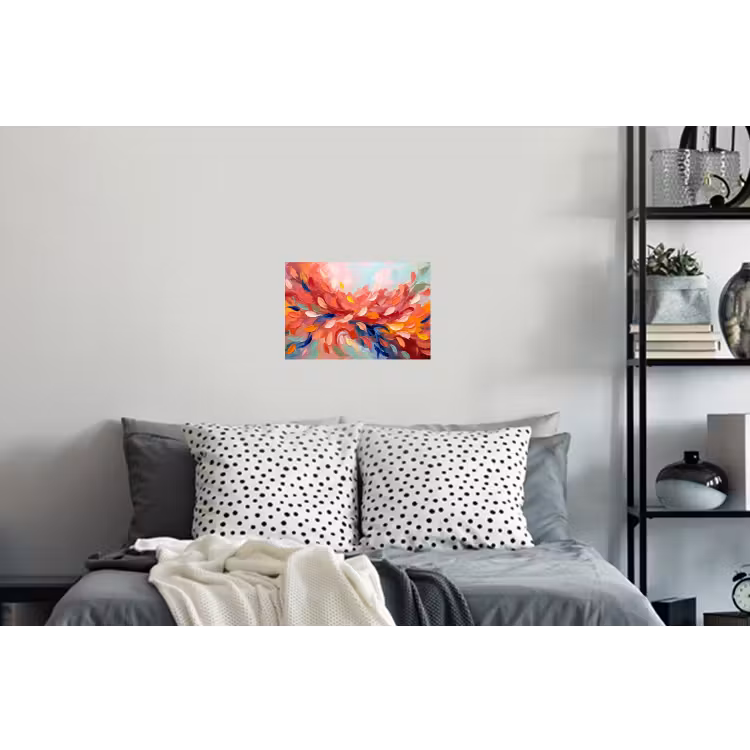 Bloemen - Abstract - Kunst - Modern Muursticker klein -slaapkamer