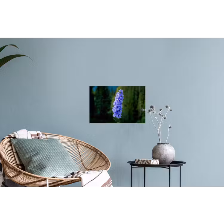 Bloemen - Blauw - Dennenboom Muursticker klein -plant