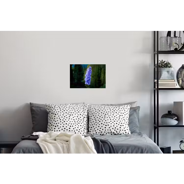 Bloemen - Blauw - Dennenboom Muursticker klein -slaapkamer