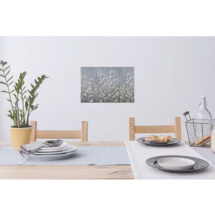 Bloemen - Botanisch - Blauw Muursticker klein -eettafel