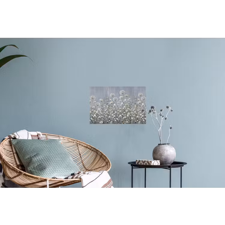 Bloemen - Botanisch - Blauw Muursticker klein -plant