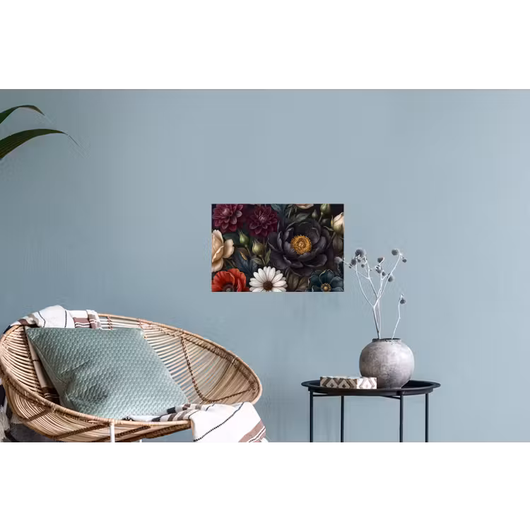 Bloemen - Boeket - Natuur - Klassiek - Weelderig Muursticker klein -plant