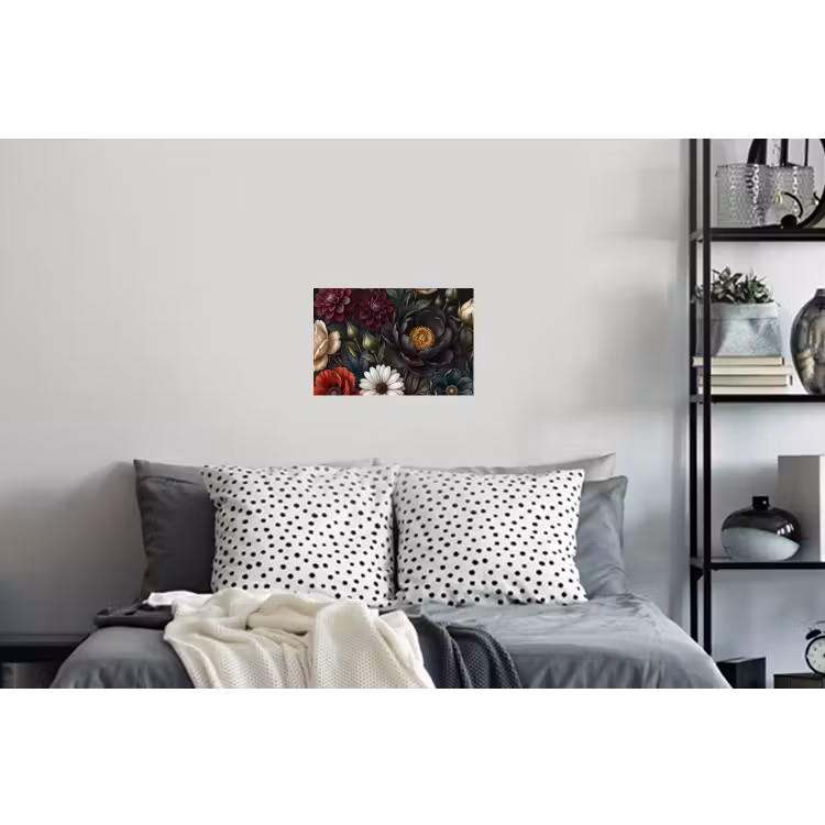 Bloemen - Boeket - Natuur - Klassiek - Weelderig Muursticker klein -slaapkamer
