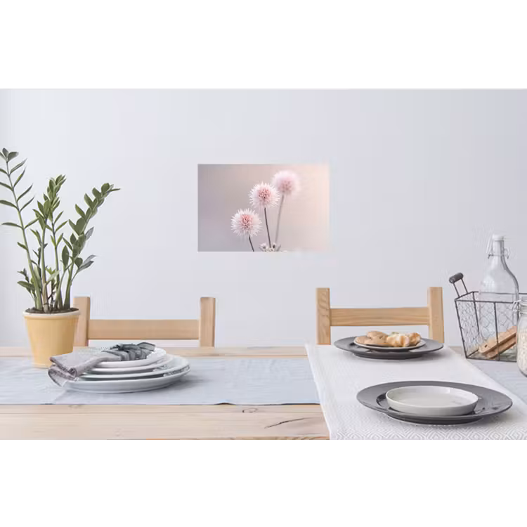 Bloemen - Bollen - Roze Muursticker klein -eettafel