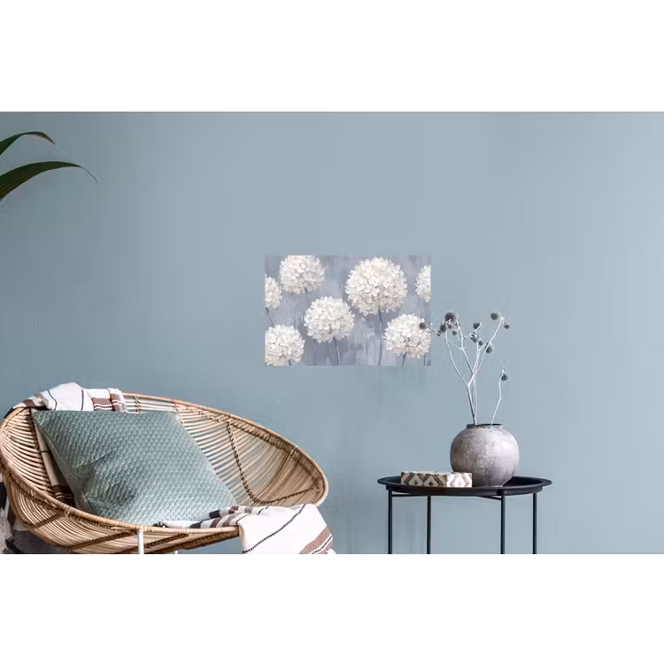 Bloemen - Illustratie - Blauw Muursticker klein -plant