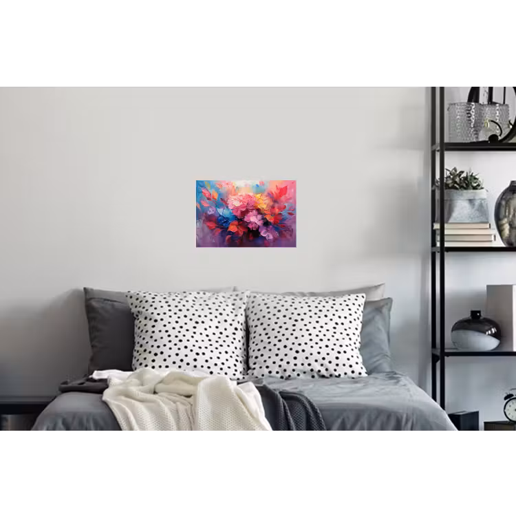 Bloemen - Roze - Watercolor - Kunst Muursticker klein -slaapkamer