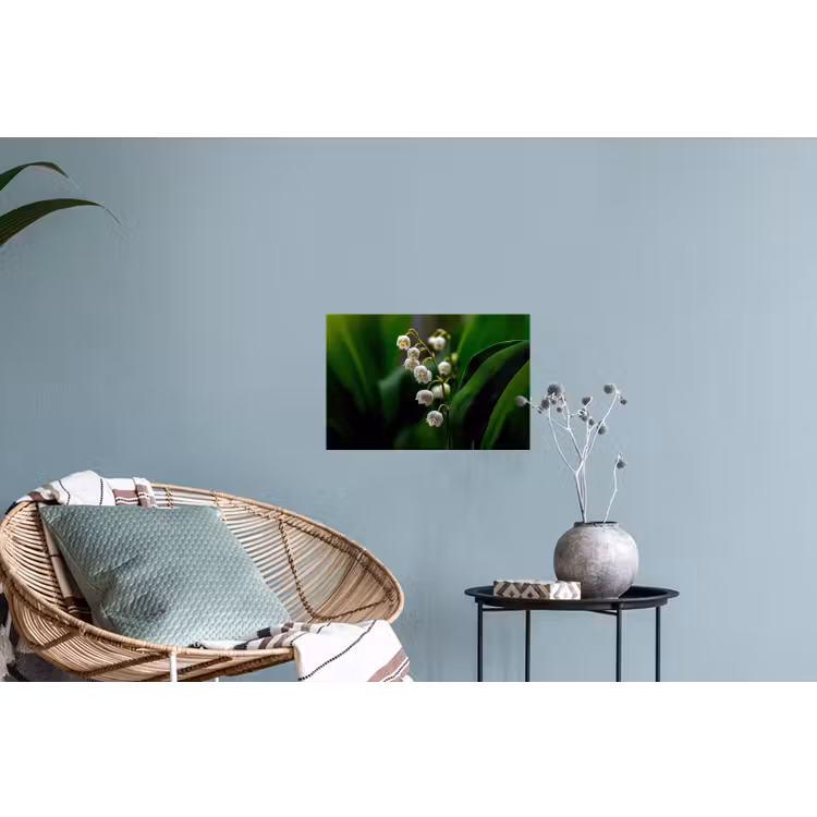 Bloemen - Wit - Bladeren - Lelietjes Muursticker klein -plant
