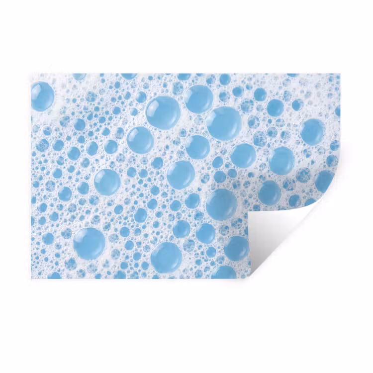 Schuim - Bubbels - Blauw Muursticker klein -3d