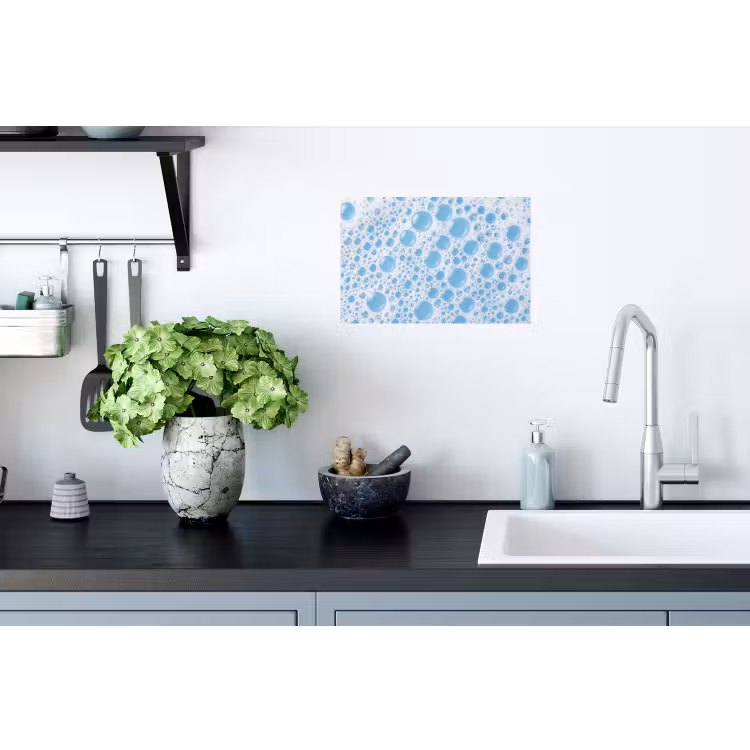 Schuim - Bubbels - Blauw Muursticker klein -keuken