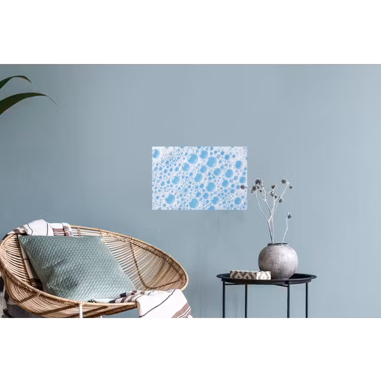 Schuim - Bubbels - Blauw Muursticker klein -plant