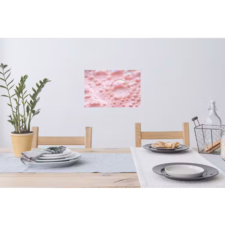 Schuim - Structuur - Roze Muursticker klein -eettafel