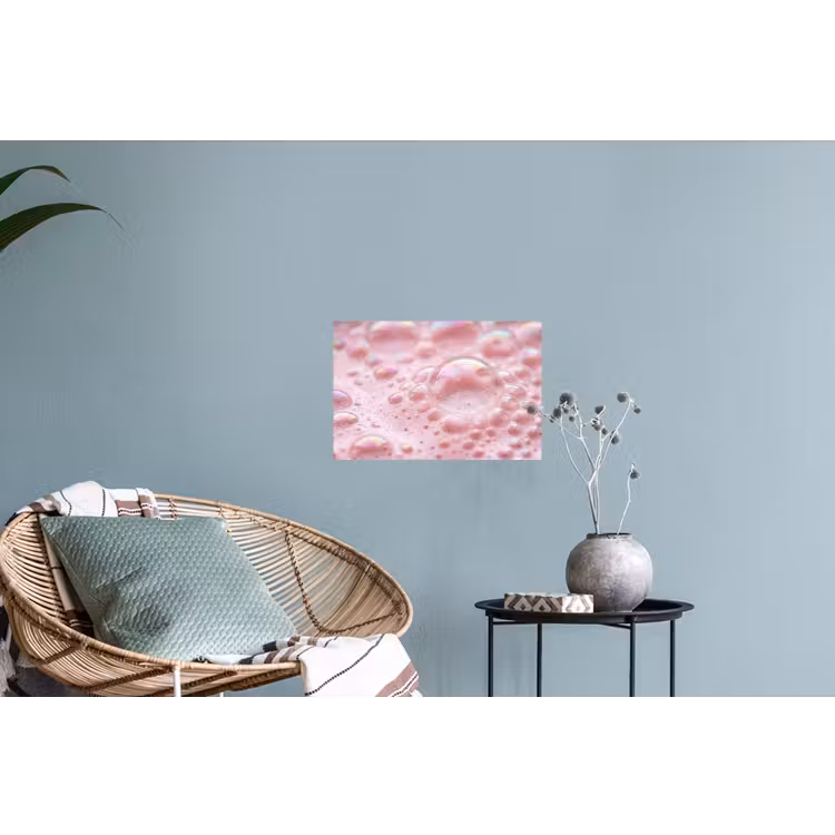 Schuim - Structuur - Roze Muursticker klein -plant