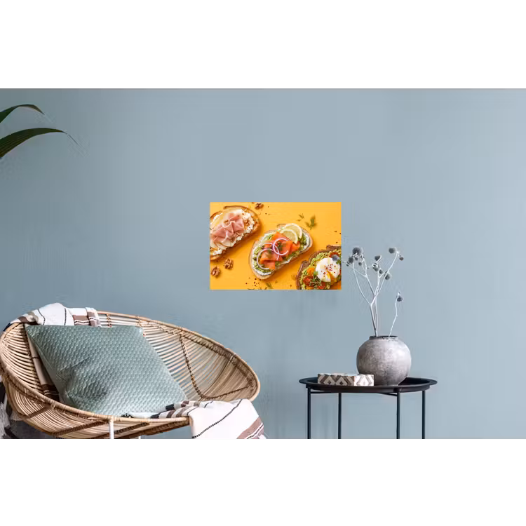 Eten - Brood - Ontbijt - Modern - Kleurrijk Muursticker klein -plant