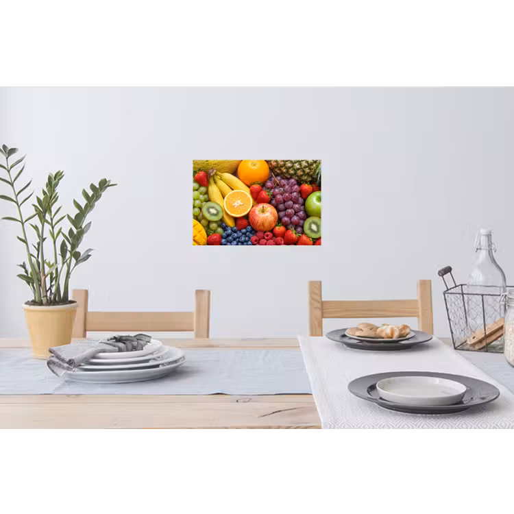 Eten - Fruit - Vers - Kleurrijk - Voeding Muursticker klein -eettafel