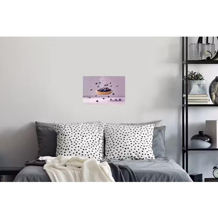 Eten - Taart - Bessen - Blauw Muursticker klein -slaapkamer