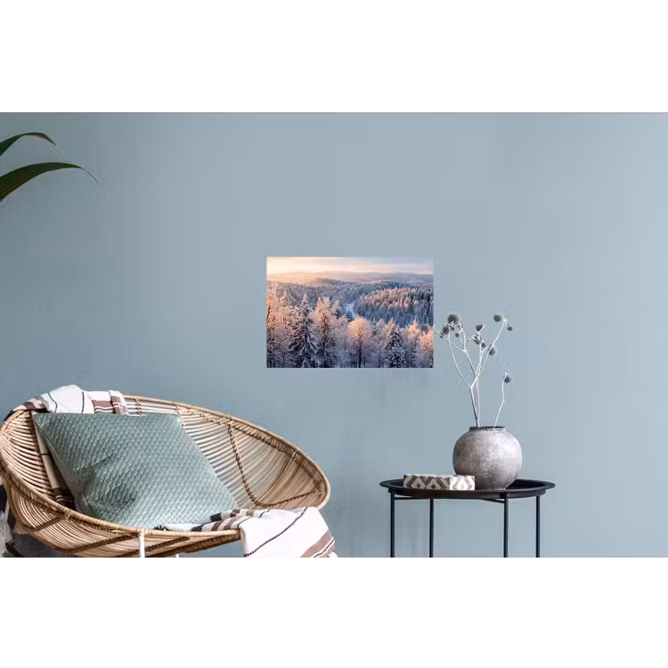 Bos - Bergen - Goud - Winter - Warm Muursticker klein -plant
