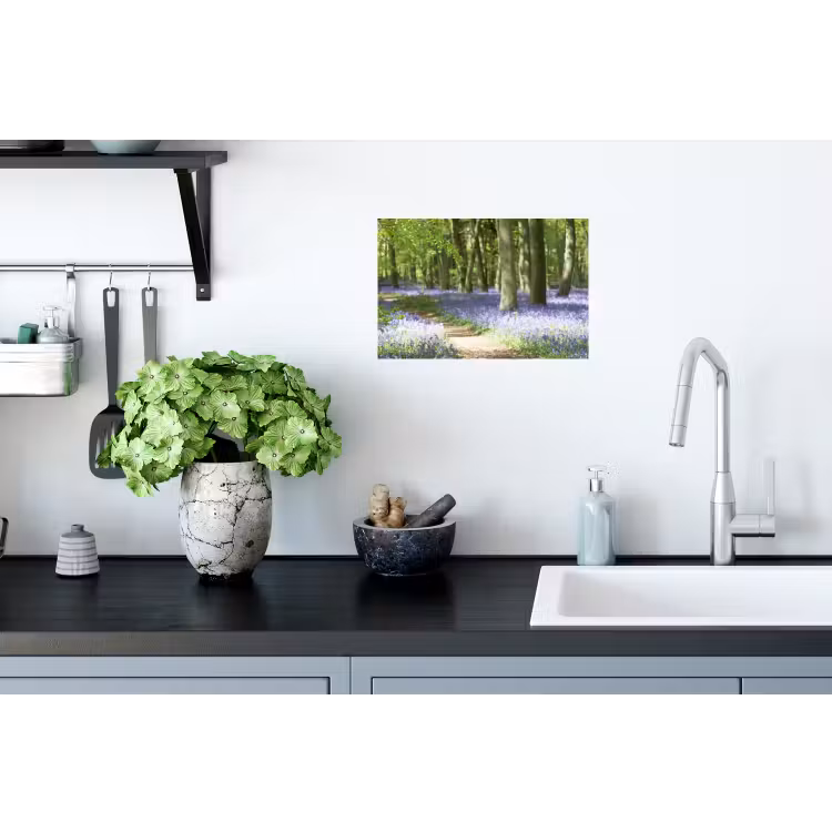 Bos - Pad - Wilde Bloemen Muursticker klein -keuken
