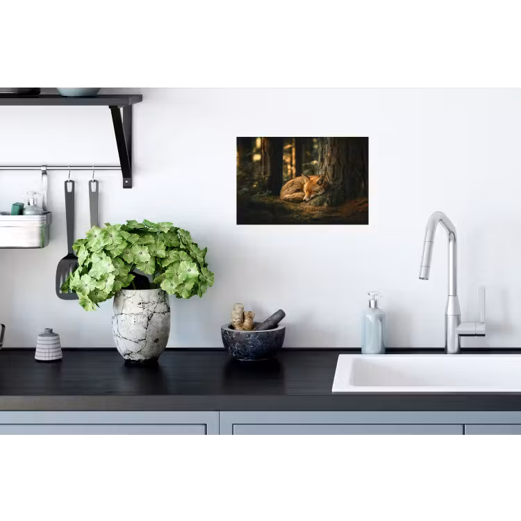 Vos - Bos - Slapen Muursticker klein -keuken