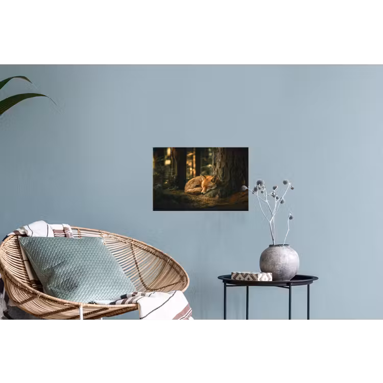 Vos - Bos - Slapen Muursticker klein -plant
