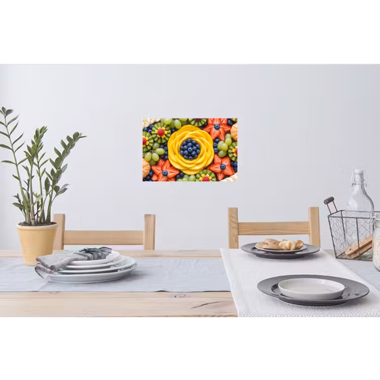 Fruit - Arrangement - Gezond - Kleurrijk - Eten Muursticker klein -eettafel
