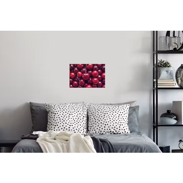 Fruit - Kersen - Eten - Modern - Rood Muursticker klein -slaapkamer