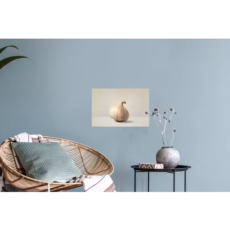 Knoflook - Natuurlijk - Beige Muursticker klein -plant