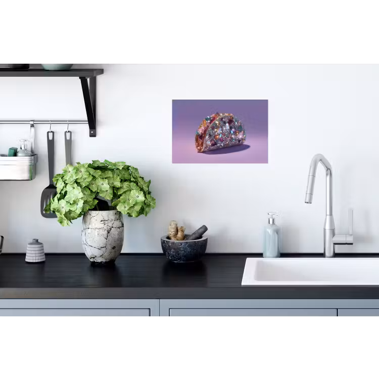 Edelstenen - Glitters - Paars - Kleurrijk Muursticker klein -keuken