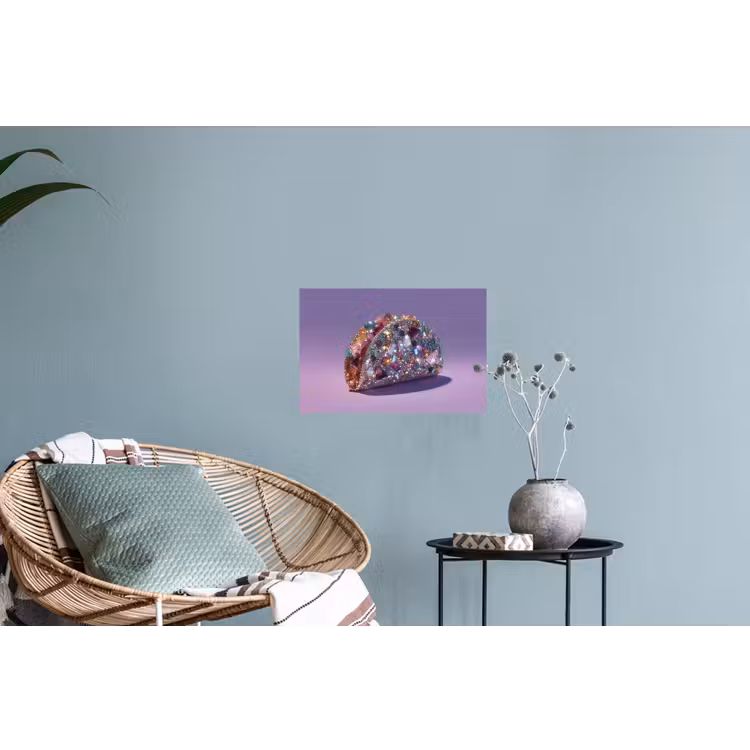 Edelstenen - Glitters - Paars - Kleurrijk Muursticker klein -plant