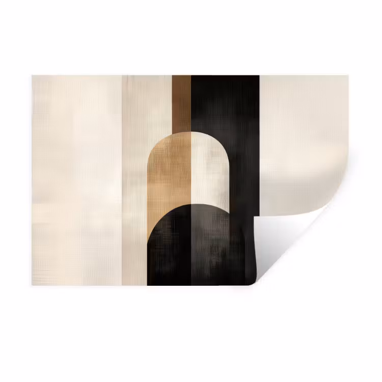 Geometrische - Vormen - Wit Muursticker klein -3d